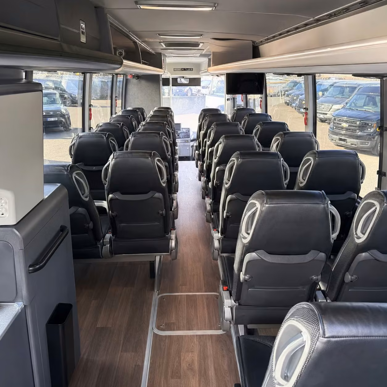 56 passenger charter bus interior