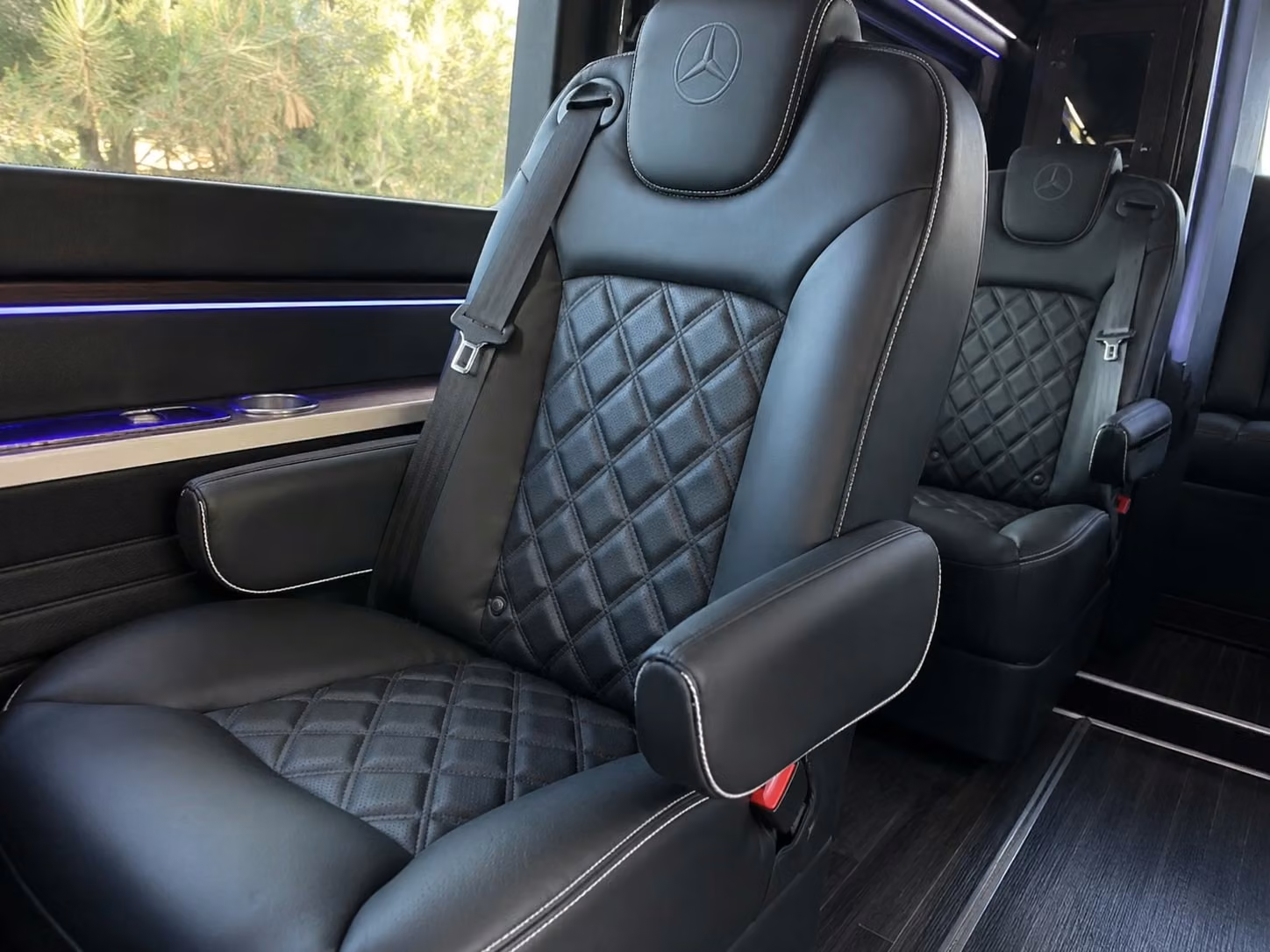 sprinter van with driver inside